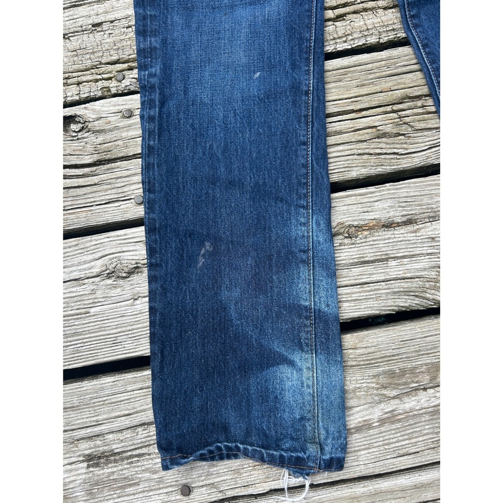 Abercrombie & Fitch Distressed Straight Leg Jeans Dark Wash Button Fly 30x30 - Picture 5 of 9